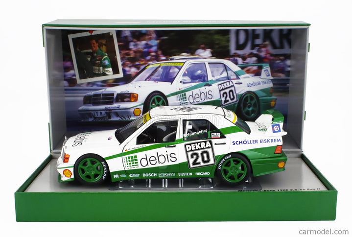 Mercedes Benz 190E EVO2 Team Zakspeed Racing N°20 Norisring Race DTM 1991 Michael Schumacher 1:18 Werk83 biela zelená