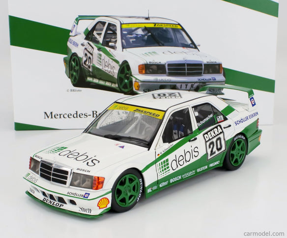 Mercedes Benz 190E EVO2 Team Zakspeed Racing N°20 Norisring Race DTM 1991 Michael Schumacher 1:18 Werk83 biela zelená