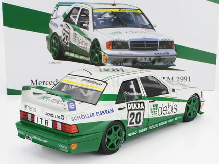 Mercedes Benz 190E EVO2 Team Zakspeed Racing N°20 Norisring Race DTM 1991 Michael Schumacher 1:18 Werk83 biela zelená