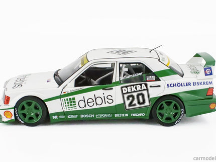 Mercedes Benz 190E EVO2 Team Zakspeed Racing N°20 Norisring Race DTM 1991 Michael Schumacher 1:18 Werk83 biela zelená