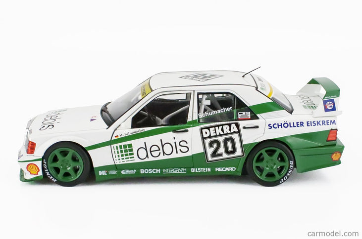 Mercedes Benz 190E EVO2 Team Zakspeed Racing N°20 Norisring Race DTM 1991 Michael Schumacher 1:18 Werk83 biela zelená