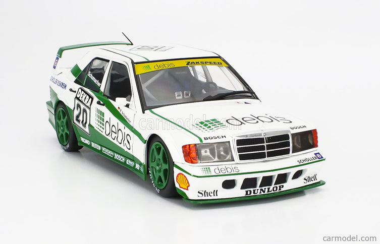 Mercedes Benz 190E EVO2 Team Zakspeed Racing N°20 Norisring Race DTM 1991 Michael Schumacher 1:18 Werk83 biela zelená