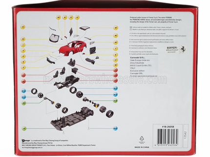 FERRARI | PUROSANGUE SUV 2022 - 36 PEZZI - 36 PCS | RED BLACK