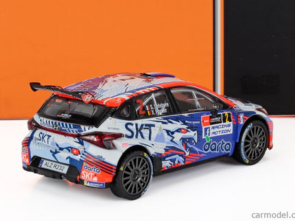Hyundai i20 N RALLY2 Team Bma N°2 Víťaz Rally Ypres 2024 Stephane Lefebvre - Xavier Porter 1:43 IXO Models modrá biela oranžová