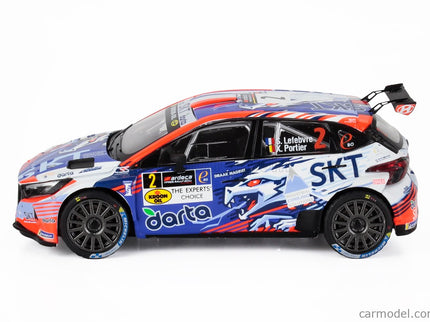 Hyundai i20 N RALLY2 Team Bma N°2 Víťaz Rally Ypres 2024 Stephane Lefebvre - Xavier Porter 1:43 IXO Models modrá biela oranžová