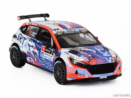 Hyundai i20 N RALLY2 Team Bma N°2 Víťaz Rally Ypres 2024 Stephane Lefebvre - Xavier Porter 1:43 IXO Models modrá biela oranžová