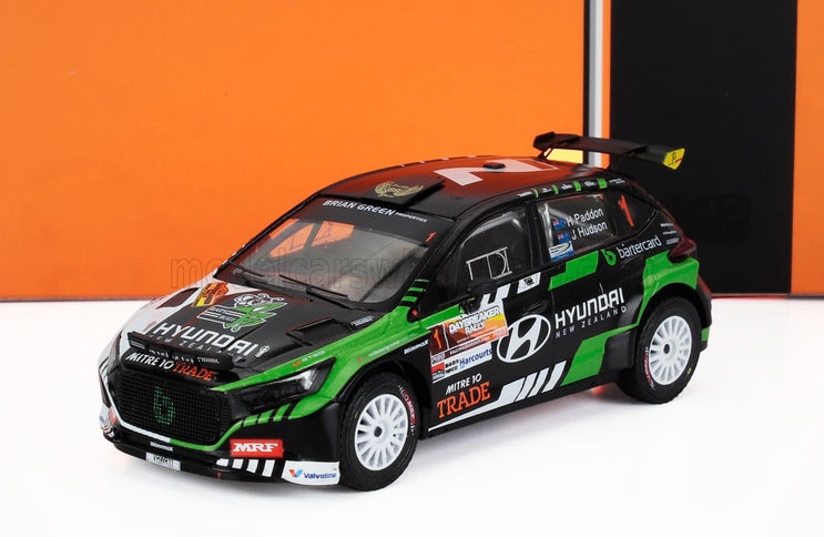 HYUNDAI | i20 N RALLY2 TEAM BRC RACING N 1 WINNER RALLY DAYBREAKER 2024 HAYDEN PADDON - JARED HUDSON | BLACK WHITE GREEN