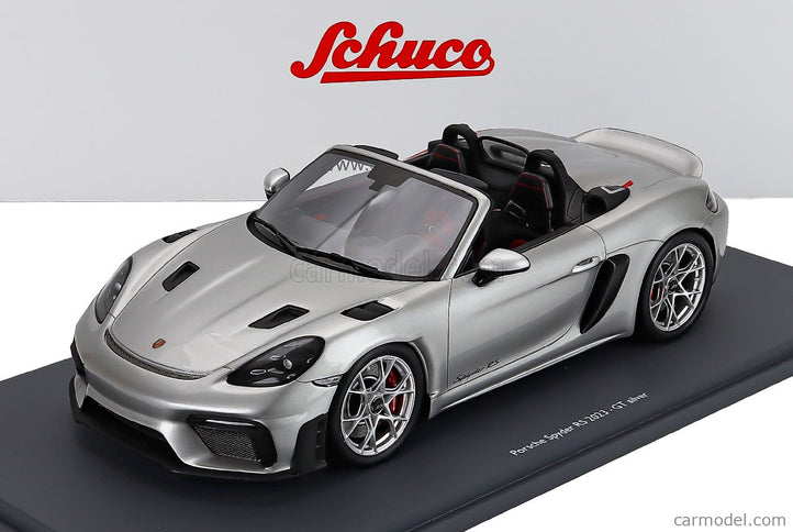 Porsche 718 (982) Spider RS Cabriolet Open 2023 1:18 Schuco strieborná