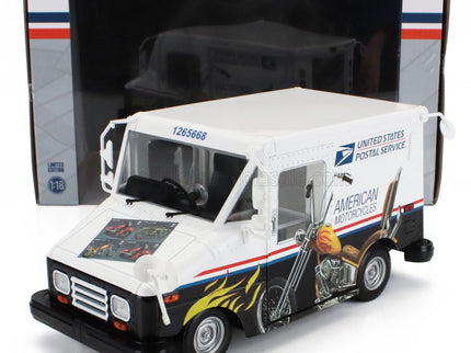 GRUMMAN | LLV TRUCK VAN USPS MAIL POST AMERICAN MOTORCYCLES 2010 | WHITE BLACK