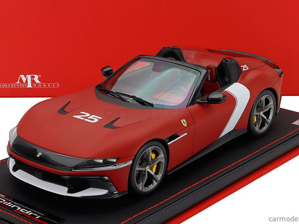 Ferrari 12CILINDRI V12 830cv Spider Open N°25 2025 1:18 MR Models červená Racing - matná červená biela