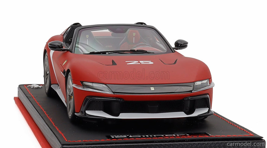 Ferrari 12CILINDRI V12 830cv Spider Open N°25 2025 1:18 MR Models červená Racing - matná červená biela