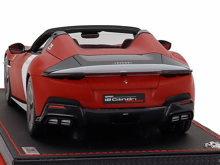 Ferrari 12CILINDRI V12 830cv Spider Open N°25 2025 1:18 MR Models červená Racing - matná červená biela