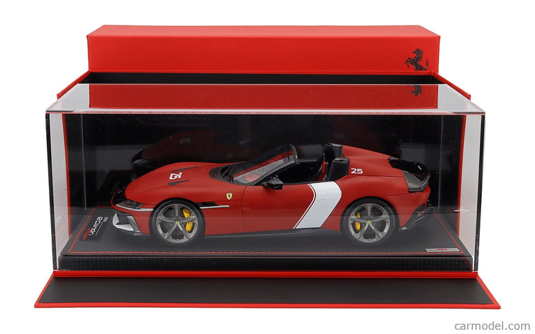 Ferrari 12CILINDRI V12 830cv Spider Open N°25 2025 1:18 MR Models červená Racing - matná červená biela