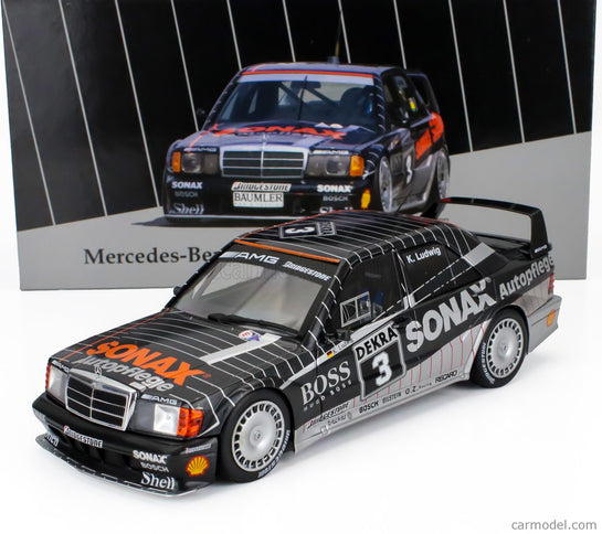 Mercedes Benz 190E 2.5 16V EVO2 Team AMG Motorenbau Gmbh N°3 Champion DTM Sezóna 1992 Klaus Ludwig 1:18 Werk83 sivá čierna biela