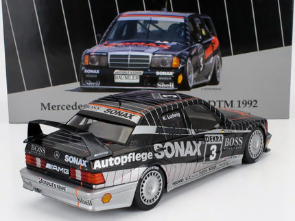 Mercedes Benz 190E 2.5 16V EVO2 Team AMG Motorenbau Gmbh N°3 Champion DTM Sezóna 1992 Klaus Ludwig 1:18 Werk83 sivá čierna biela