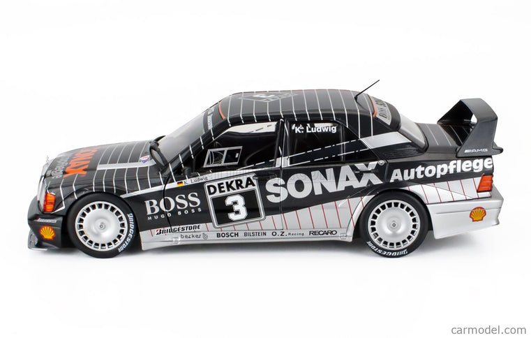 Mercedes Benz 190E 2.5 16V EVO2 Team AMG Motorenbau Gmbh N°3 Champion DTM Sezóna 1992 Klaus Ludwig 1:18 Werk83 sivá čierna biela