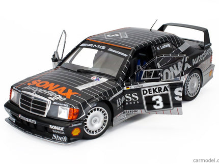 Mercedes Benz 190E 2.5 16V EVO2 Team AMG Motorenbau Gmbh N°3 Champion DTM Sezóna 1992 Klaus Ludwig 1:18 Werk83 sivá čierna biela
