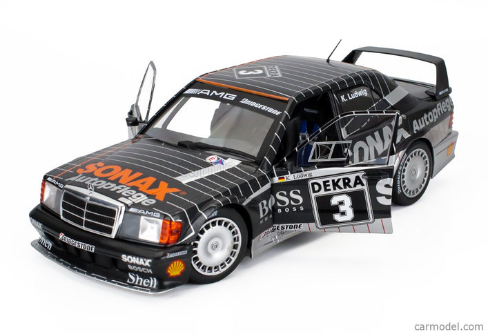 Mercedes Benz 190E 2.5 16V EVO2 Team AMG Motorenbau Gmbh N°3 Champion DTM Sezóna 1992 Klaus Ludwig 1:18 Werk83 sivá čierna biela