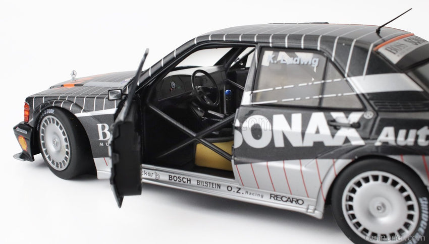 Mercedes Benz 190E 2.5 16V EVO2 Team AMG Motorenbau Gmbh N°3 Champion DTM Sezóna 1992 Klaus Ludwig 1:18 Werk83 sivá čierna biela