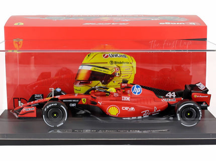 FERRARI | F1  SF-23 TEAM SCUDERIA FERRARI HP N 44 FIORANO 2025 LEWIS HAMILTON - CON VETRINA - WITH SHOWCASE | RED BLACK