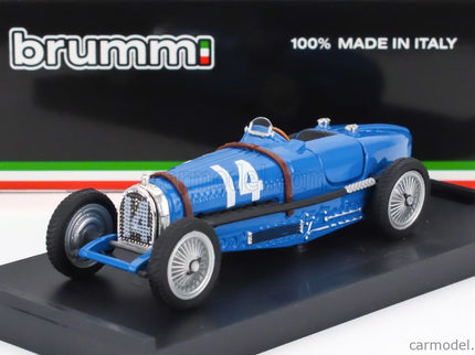 Bugatti F1 Tipo 59 N°14 France GP 1934 Tazio Nuvolari 1:43 Brumm modrá
