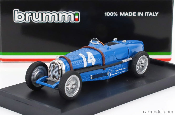 Bugatti F1 Tipo 59 N°14 France GP 1934 Tazio Nuvolari 1:43 Brumm modrá