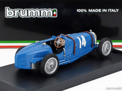 Bugatti F1 Tipo 59 N°14 France GP 1934 Tazio Nuvolari 1:43 Brumm modrá