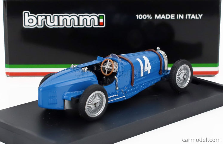 Bugatti F1 Tipo 59 N°14 France GP 1934 Tazio Nuvolari 1:43 Brumm modrá