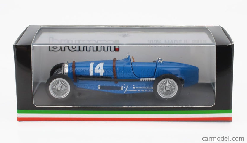 Bugatti F1 Tipo 59 N°14 France GP 1934 Tazio Nuvolari 1:43 Brumm modrá