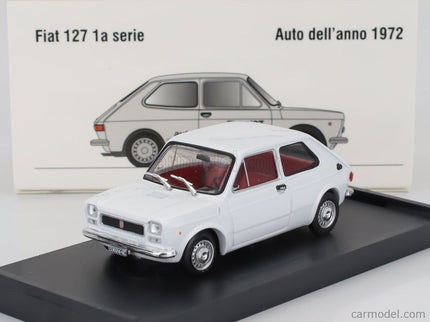 Fiat 127 1-SERIES 1971 - Red Interior 1:43 Brumm biela - biela