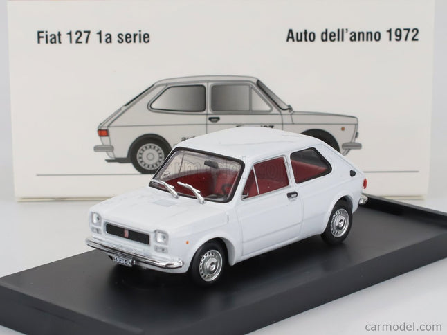 Fiat 127 1-SERIES 1971 - Red Interior 1:43 Brumm biela - biela