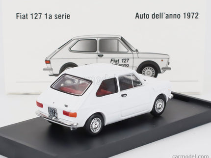 Fiat 127 1-SERIES 1971 - Red Interior 1:43 Brumm biela - biela