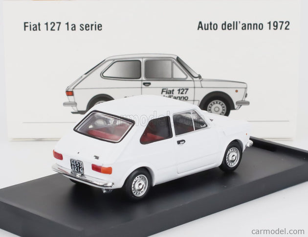 Fiat 127 1-SERIES 1971 - Red Interior 1:43 Brumm biela - biela