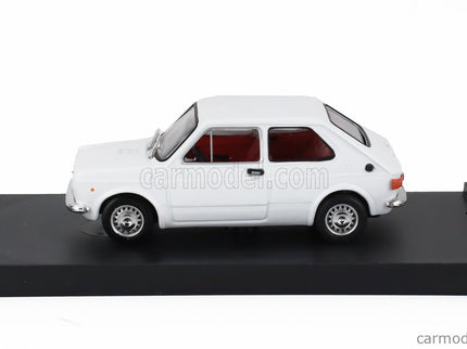 Fiat 127 1-SERIES 1971 - Red Interior 1:43 Brumm biela - biela