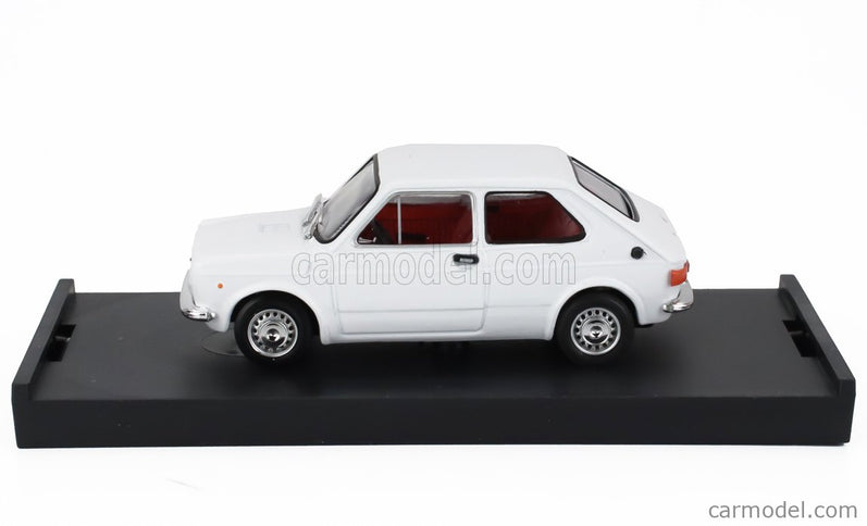 Fiat 127 1-SERIES 1971 - Red Interior 1:43 Brumm biela - biela