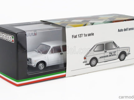 Fiat 127 1-SERIES 1971 - Red Interior 1:43 Brumm biela - biela