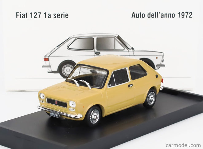 Fiat 127 1-SERIES 1971 - Black Interior 1:43 Brumm žltá Tahiti - žltá