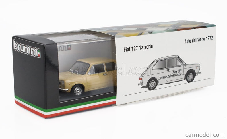 Fiat 127 1-SERIES 1971 - Black Interior 1:43 Brumm žltá Tahiti - žltá