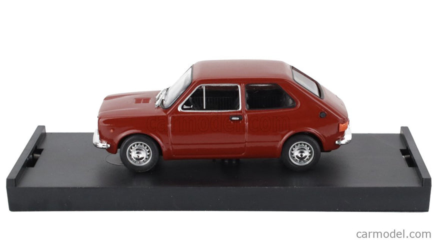 Fiat 127 1-SERIES 1971 - Black Interior 1:43 Brumm červená Sierra - červená
