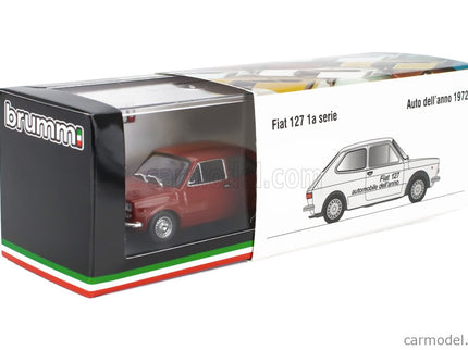 Fiat 127 1-SERIES 1971 - Black Interior 1:43 Brumm červená Sierra - červená