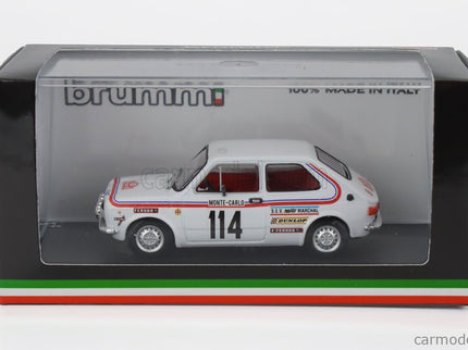 Fiat 127 1-SERIES (night Version) N°114 Rally Montecarlo 1973 Bernard Dongues - Christian Soulie 1:43 Brumm biela