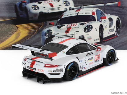 Porsche 911 991-2 RSR Team Porsche GT N°911 2. Miesto Gtlm Class 24h Daytona 2020 Earl Bamber - Mathieu Jaminet - Laurens Vanthoor 1:18 IXO Models biela červená