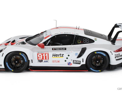 Porsche 911 991-2 RSR Team Porsche GT N°911 2. Miesto Gtlm Class 24h Daytona 2020 Earl Bamber - Mathieu Jaminet - Laurens Vanthoor 1:18 IXO Models biela červená