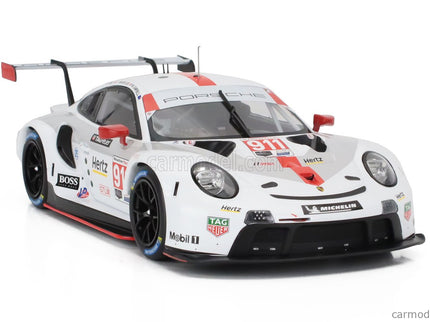 Porsche 911 991-2 RSR Team Porsche GT N°911 2. Miesto Gtlm Class 24h Daytona 2020 Earl Bamber - Mathieu Jaminet - Laurens Vanthoor 1:18 IXO Models biela červená