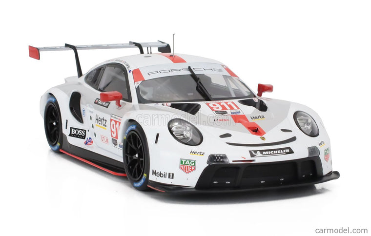 Porsche 911 991-2 RSR Team Porsche GT N°911 2. Miesto Gtlm Class 24h Daytona 2020 Earl Bamber - Mathieu Jaminet - Laurens Vanthoor 1:18 IXO Models biela červená