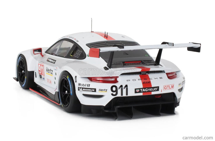 Porsche 911 991-2 RSR Team Porsche GT N°911 2. Miesto Gtlm Class 24h Daytona 2020 Earl Bamber - Mathieu Jaminet - Laurens Vanthoor 1:18 IXO Models biela červená