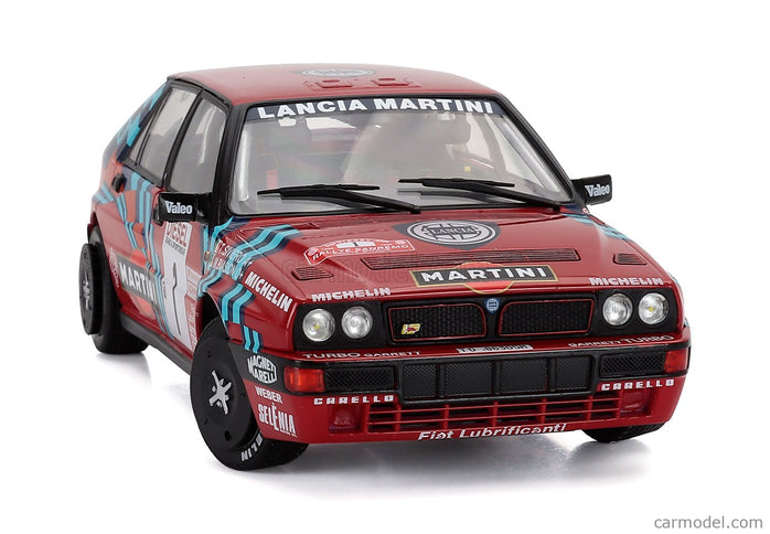 Lancia Delta HF Integrale 16V Martini N°1 Víťaz Rally Sanremo 1989 Miki Biasion - Tiziano Siviero 1:18 Solido červená
