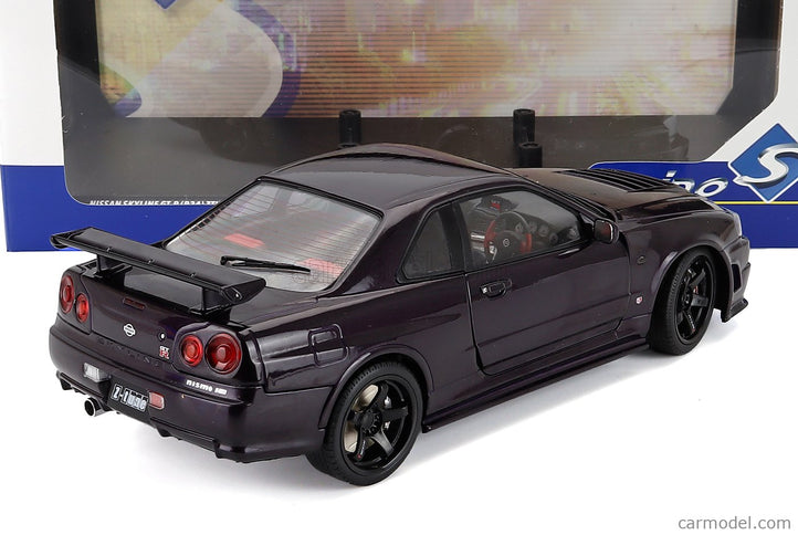 Nissan Skyline GT-R (R34) Z-Tune 1999 1:18 Solido fialová
