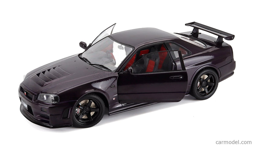 Nissan Skyline GT-R (R34) Z-Tune 1999 1:18 Solido fialová