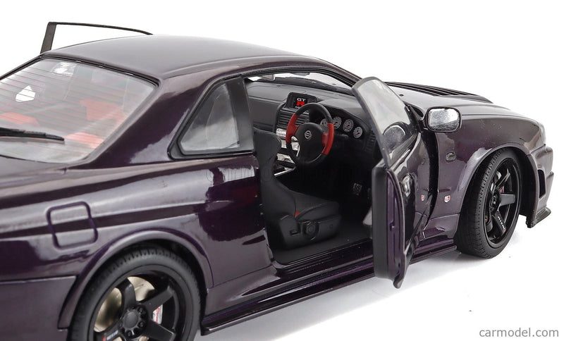 Nissan Skyline GT-R (R34) Z-Tune 1999 1:18 Solido fialová